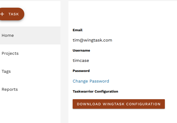 Download wingTask configuration button